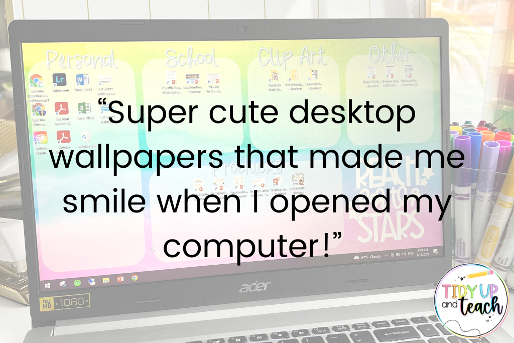 quote of customer review for watercolor desktop organizer 